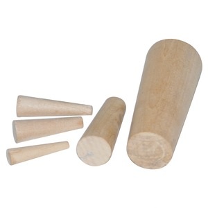 Serie di 10 coni in legno 8-38 mm